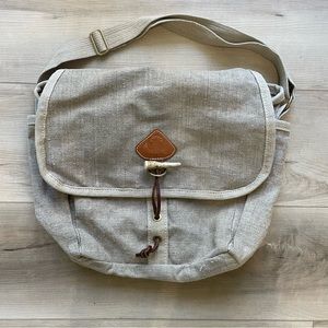 TERRAPAX Hemp Brown Leather Shoulder Bag Antler